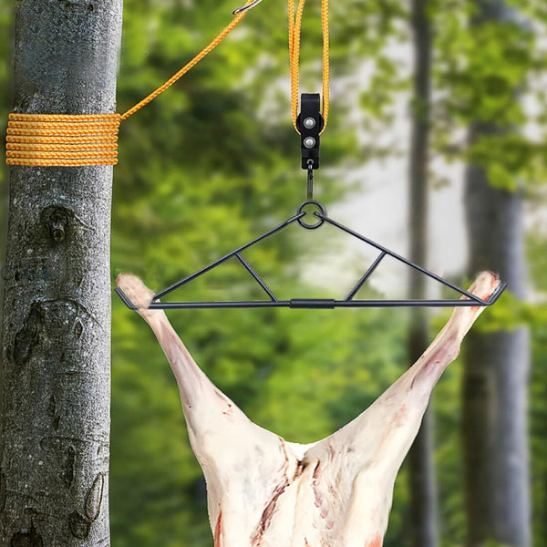 Deer Hanger Elk Hoist Pulley Lift System with Gambrel Hunting Game Hanging Kit
