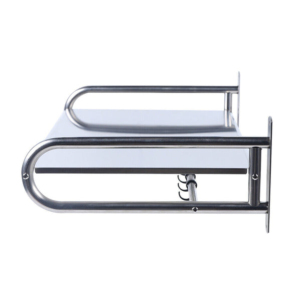 Wall Mounted Microwave Shelf Oven Deck with Hooks Stainless Steel Oven Organizer