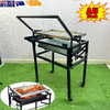Portable Flipping Charcoal Grill 360° Rotating Charcoal BBQ Backyard Camping AU