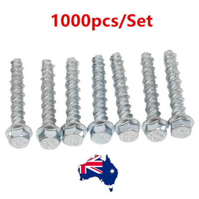 M6x50mm Flanged Hex Head Bolts 1000pcs Flange Hexagon Screws Carbon Steel