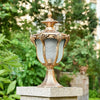 Modern Pillar Light Outdoor Garden Gate Post Lamp Yard Glass Lantern Lighting AU