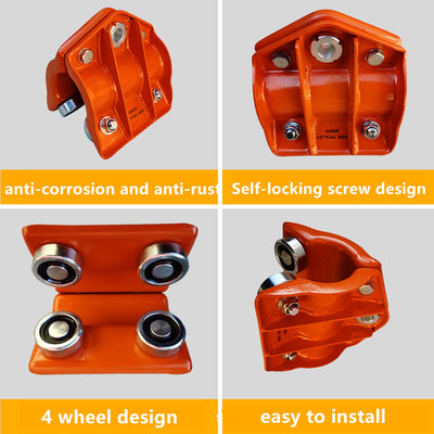 300Kg Pipe Beam Trolley Lifting Round Tube Sports Car w/ Snackle for 60mm Pipe