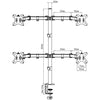 4 Monitor Stand Fits For 30 inch Computer Screen Full Adjustable Monitor Arm