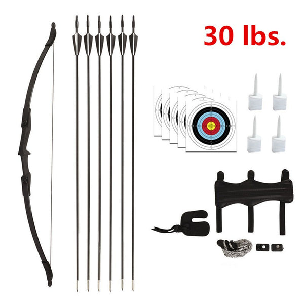 53" 30 lbs.Archery Takedown Recurve Bow RH/LH Hand for Target Practice AU