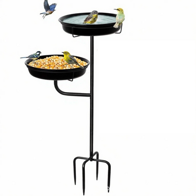 Freestanding Birdbaths Bowl Metal Bird Bath Bowl Birdfeeder Garden Lawn Decor