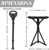 Hiking Trekking Poles Walking Stick With Seat Anti Shock Adjustable Camping Cane