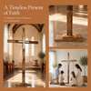 190cm Large Standing Wooden Cross Decorative Cross for Christmas Easter Wedding