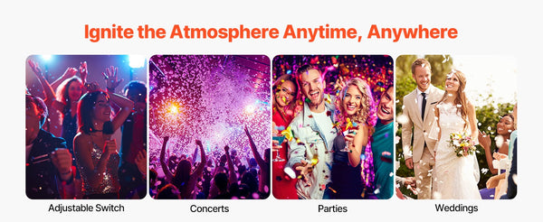 1500W Party Confetti Cannon Launcher LED Confetti Machine Stage Effect Show AU
