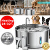Dog Water Fountain Stainless Steel 7L/236oz Automatic Drinking Dispenser Bowl