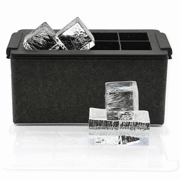 Clear Ice Cube Tray for Whiskey 2 Inch Clear Ice Cube Maker - Silicone Lar