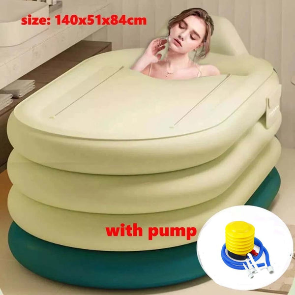 Ice Bath Tub for Athletes Cold Water Therapy Hot Tub Portable Folding Bathtub