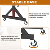 174cm Tall Metal Pegboard Display Rack Retail Display Rack w/ Wheels 30 Hooks AU