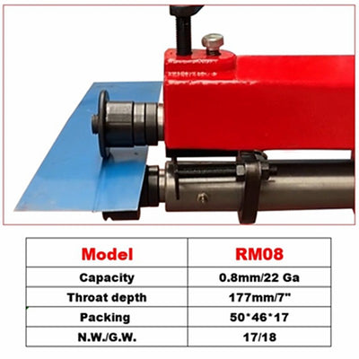 Metal Bead Roller Steel Bending Bender Manual Metal Sheet Rotary Forming Machine