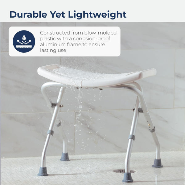 Foldable Shower Chair Height Adjustable Medical Bath Seat Bathroom Safety Assist