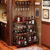 3-Tier Metal Wine Rack Wine Bottle Storage Shelf Display Cabinet for Home Bar AU