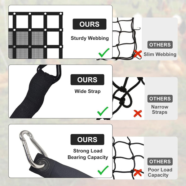 Heavy Duty Cargo Net 57"x72" or 81"x96" with Mesh Truck Bed Cargo Net Organizer