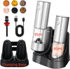 2pcs Electric Salt And Pepper Grinder Set Rechargeable Auto Mill w/Charging Base