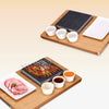 Black Rock Grill Steak Stone Set Hot Stone Cooking Steak Stone w/Ceramic Dishes