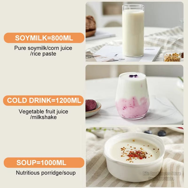 Joyoung Soy Milk Machine 1.2L Juicer Auto Heating Filter-free Soybean Milk Maker