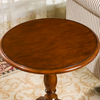 Wooden Side Table Round End 50cm Bedside Table Vintage Coffee Table Nightstand