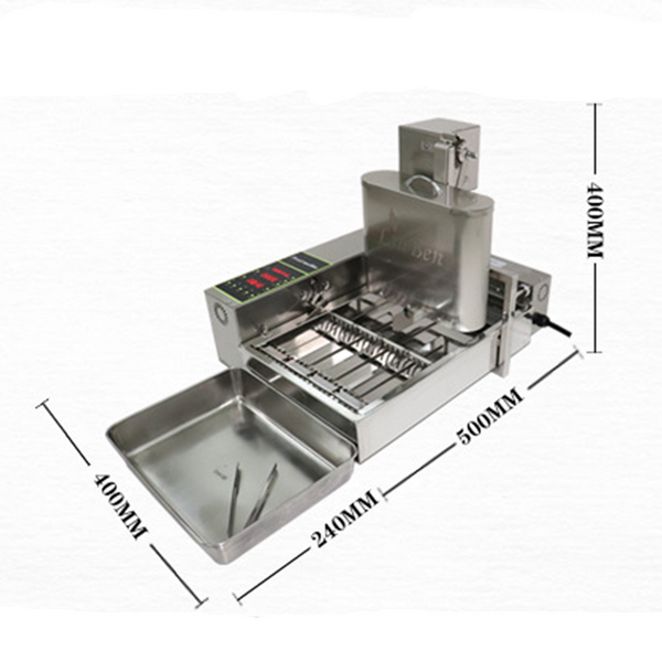 Commercial Automatic Donut Making Machine 5.5L Hopper Donut Maker 4 Row 1800p/h