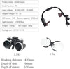 Dental Loupes With Light 3.5X420mm Magnifying Glass Binoculars Angle Adjustable