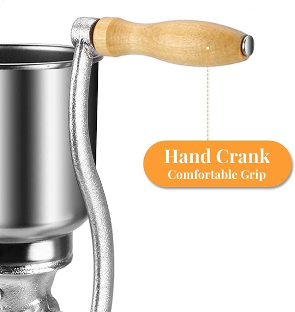 500g Grain Grinder Hand Mill with Large Hopper for Barley Wheat Coffee Feed