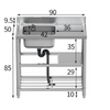 Free Standing Utility Sink w/Faucet Restaurant Kitchen Single Bowl Sink w/Faucet