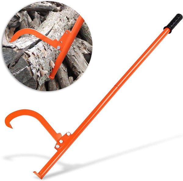 51" Timber Jack Cant Hook Log Roller Tool with Log Hook for Tree Felling Logging