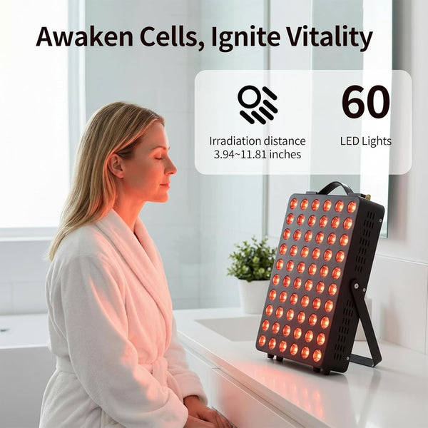 Red Light Therapy for Body 660nm 850nm Near Infrared Light Therapy Panel W/Stand