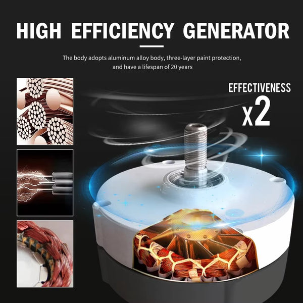 3KW 24V Vertical Axis Wind Turbine Generator Wind Turbine Intelligent Controller
