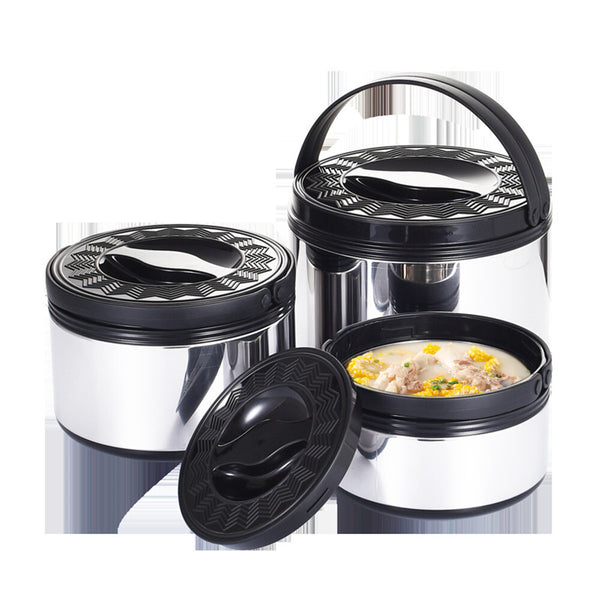 Stainless Steel Hot Cold Food Insulated Casserole Hot Pot Set of 3 (2.5L,5L,8L)