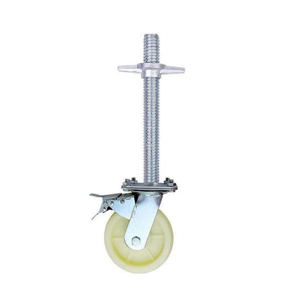 2X Scaffold Scaffolding Adjustable Caster Wheels 6" Heavy Duty Industrial Wheels
