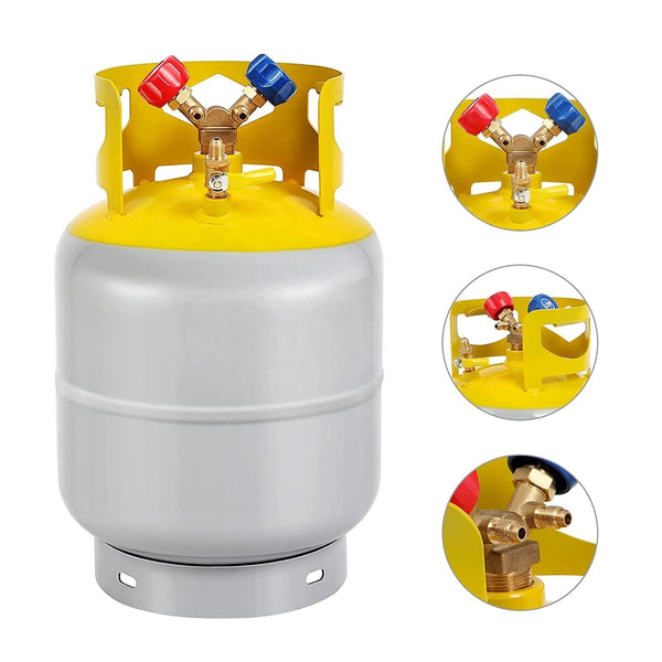 30 LB Refrigerant Recovery Tank HVAC Freon Refrigerant With 1/4" SAE Y-Valve AUS