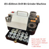 Drill Bit Grinder Machine 3-20mm Drill Bits Sharpener w/18 Collects 4500rpm AU