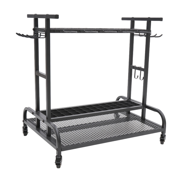 Garden Tool Storage Cart with Wheels Heavy Duty Garage Tool Storage Rack AU