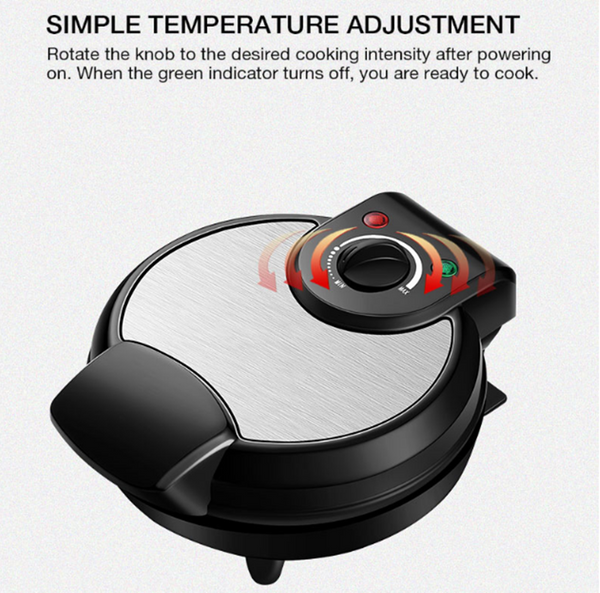Electric Ice Cream Egg Waffle Cone Maker Machine 10'' With Cone Roller Nonstick
