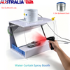 Airbrush Spray Booth with Water Curtain Portable Paint Booth 80w Fan LED Light