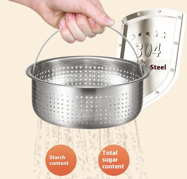 3L Low Carb Rice Cooker Low Sugar Cooker Rice Soup Separating Stainless Steel AU