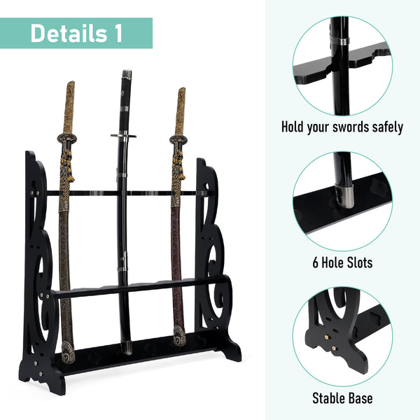 6/8/16 Layer Samurai Sword Stand Sword Stand Storage Rack Weapon Dispaly Holder