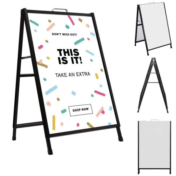A-Frame Sign With Handle Double Sided Poster Board For Business shop Advertising
