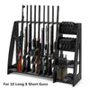 10-Slot Standing Rifle Gun Rack Shotgun Firearm Home Storage Display Wooden Rack
