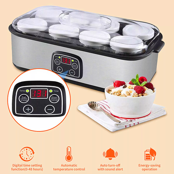 Probiotic Yogurt Maker with Adjustable Temp/ Time Control Get Better Gut Health