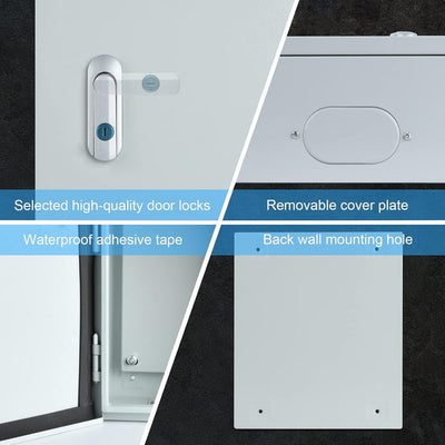 Electrical Enclosure Box 40x30x20cm Steel Switchboard Waterproof Cabinet Plate