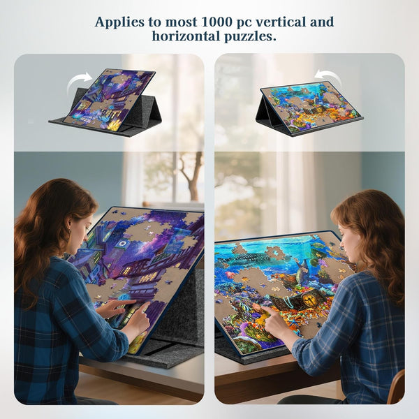 1000pcs jigsaw Puzzle Board Portable Felt Puzzle Plateau 6 Sorting Puzzle-trays