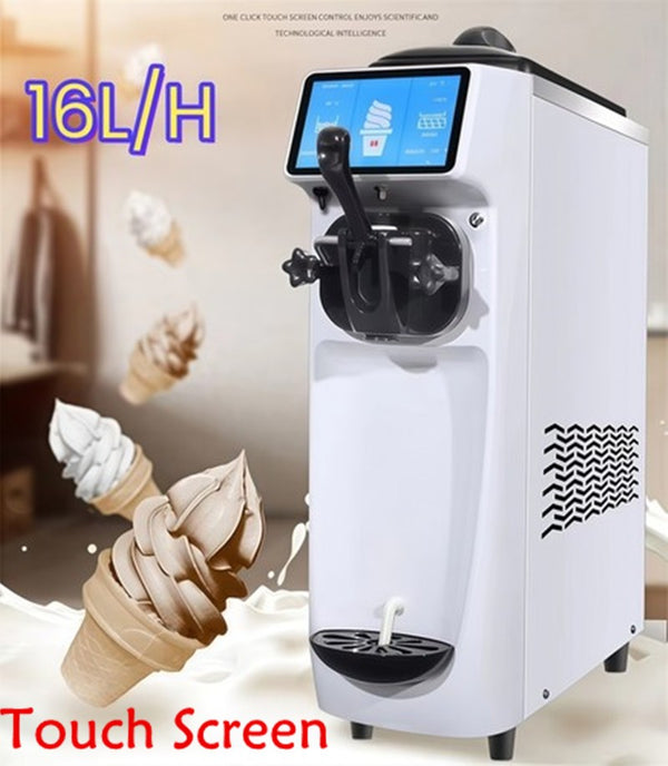 Commercial Ice Cream Maker 16L/H Soft Serve Machine Single Flav Ice-Cream Maker