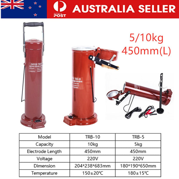 Portable Electrode Oven For Welding Stick 5/10kg 450mm Electrode Heating Oven AU