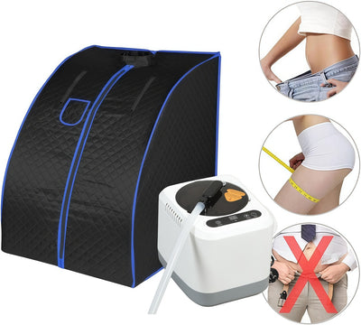 Portable Steam Sauna Tent Therapeutic Home Spa Full Body Kit With 3L Steam Pot