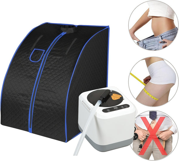 Portable Steam Sauna Tent Therapeutic Home Spa Full Body Kit With 3L Steam Pot