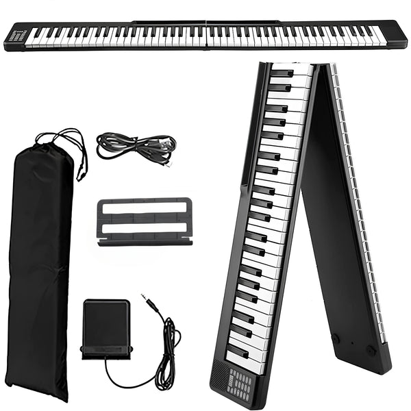 88 Keys Electric Piano Foldable Portable Digital Electronic Keyboard Piano w/Bag